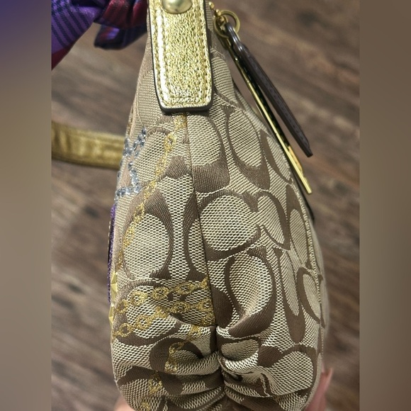 Coach Poppy Tartan Plaid Signature Glam Bag - Picture 6 of 10